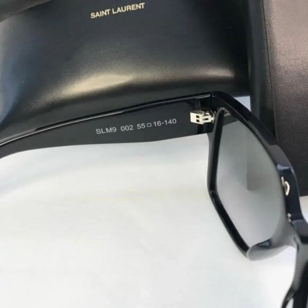 New  - 💯 Authentic Saint Laurent Black Grey Sunglasses SLM9 - Picture 7 of 13